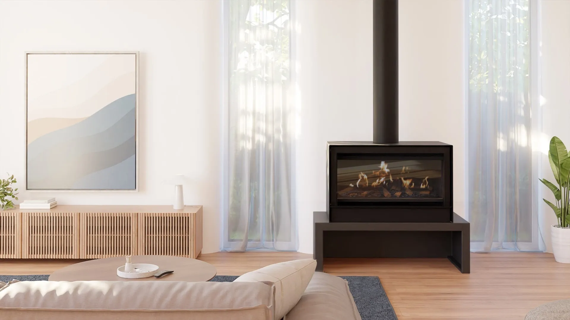 Escea LEFS800 freestanding electric fireplace