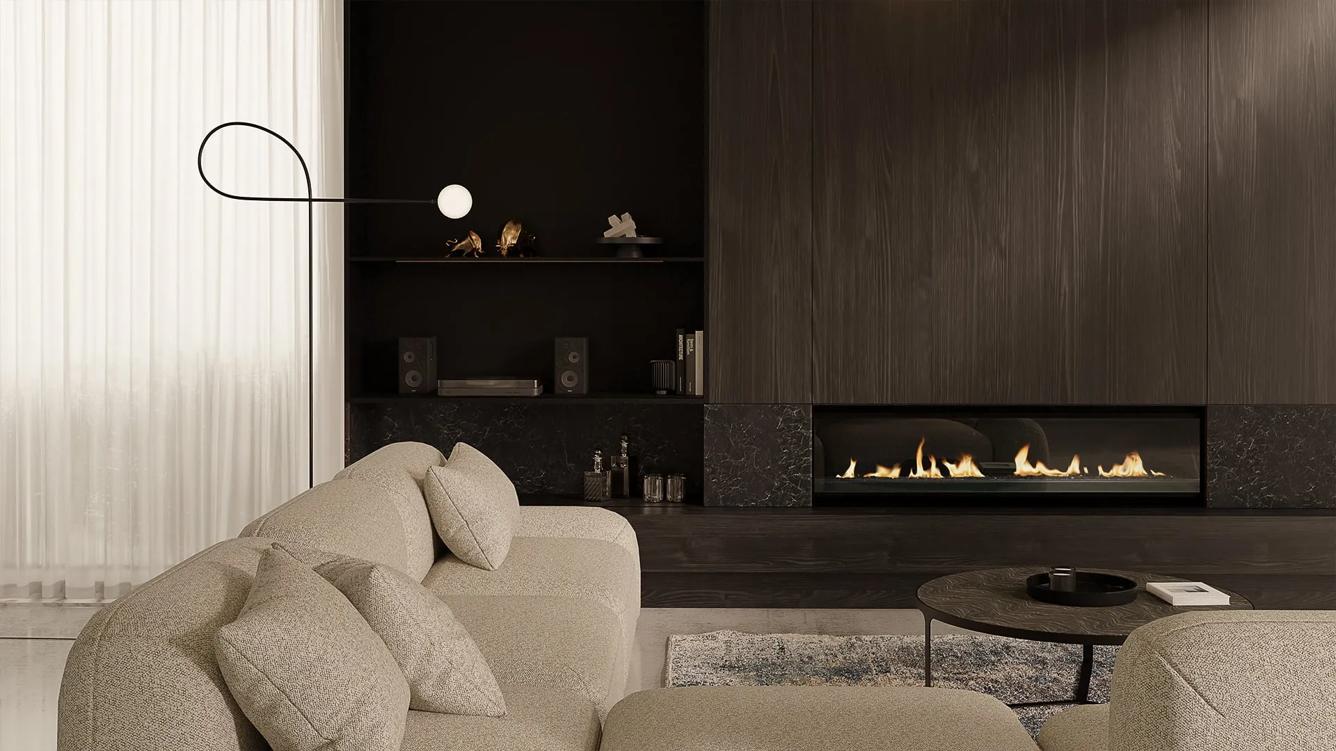 Escea LR1750 inbuilt electric fireplace